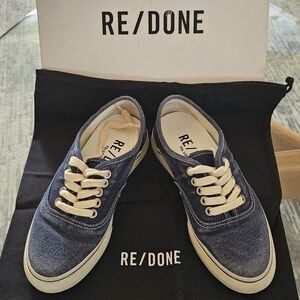 RE/DONE Blue Denim Sneakers